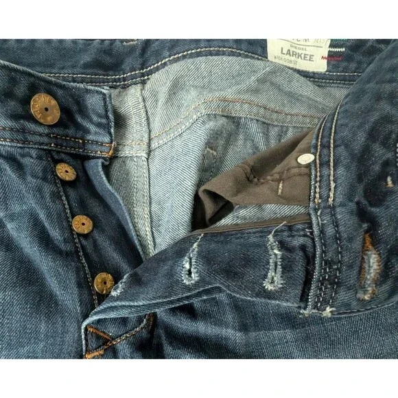 Diesel Mens Larkee Jeans Size 34x32 Buttonfly Distressed